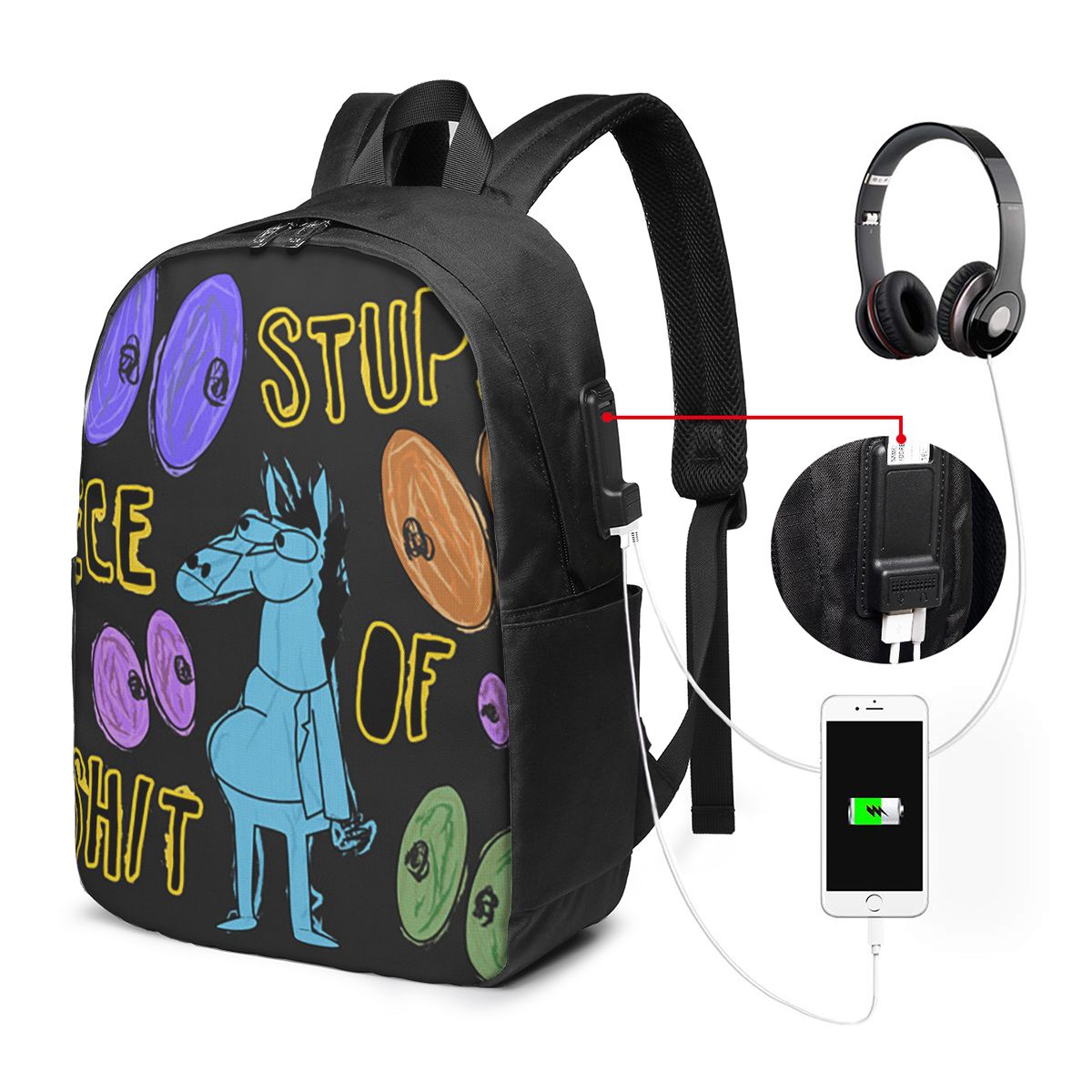 Laptop Bag - Mochila de viagem com desenho animado