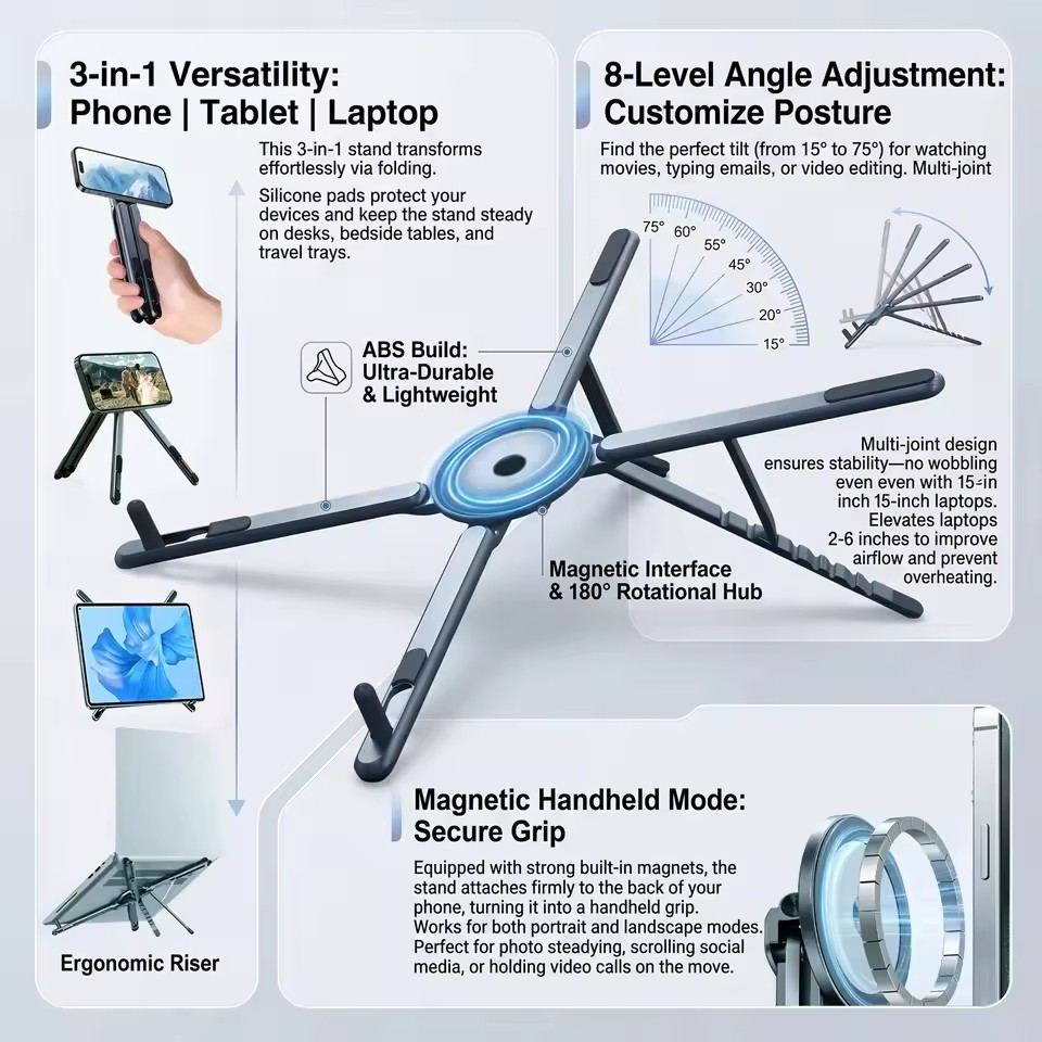 Suporte Magnético Dobrável 3 e - Laptop Stand avaliação e preço