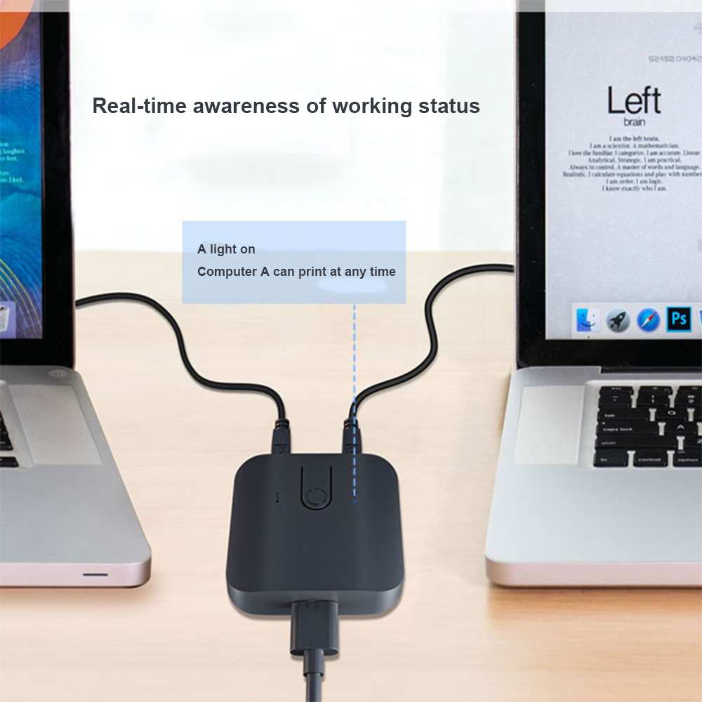 Dual USB 2.0 KVM Switch Box, 2 - Laptop Mouse avaliação e preço