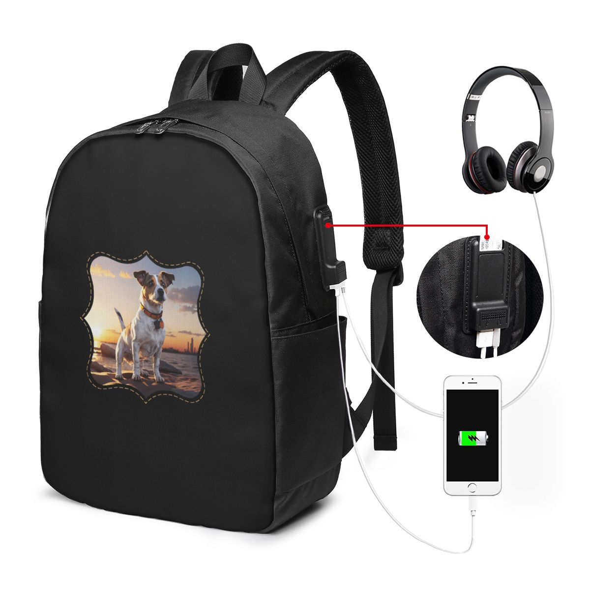 Mochila Jack Russell Dog At Su - Laptop Bag avaliação e preço