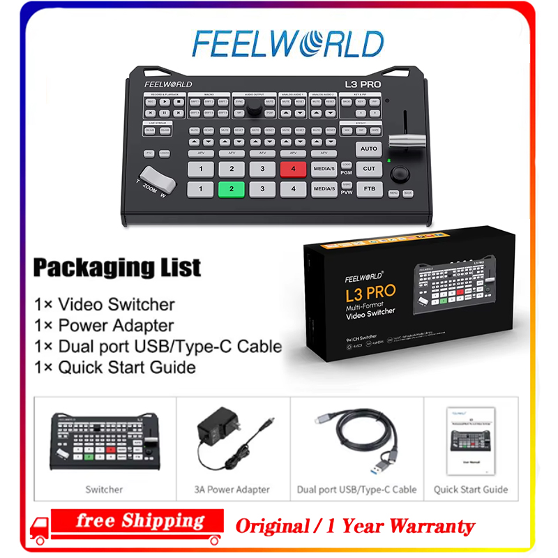 FEELWORLD L3 PRO, misturador e - Hdmi Cable avaliação e preço