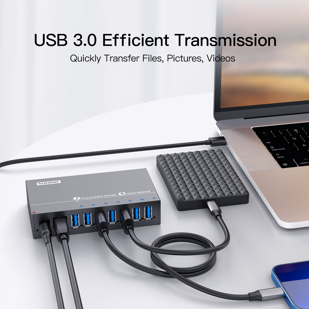 Hub USB Sipolar A-173 de 7 Por - Usb Hub avaliação e preço
