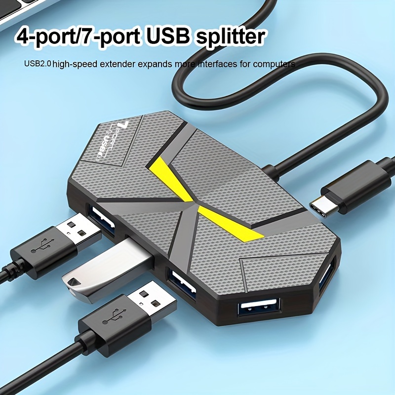 Hub USB de 4/7 Portas com Luz  - Usb C Hub avaliação e preço