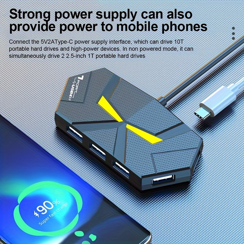 Hub USB de 4/7 Portas com Luz  - Usb C Hub avaliação e preço